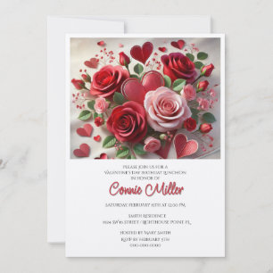 Invitación Elegante almuerzo de cumpleaños del Día de San Val