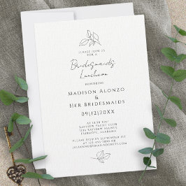 Invitación Elegante almuerzo de Damas de Honor deja en blanco