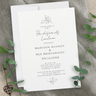 Invitación Elegante almuerzo de Damas de Honor deja en blanco