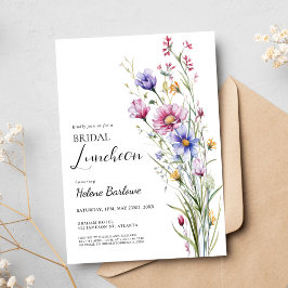 Invitación Elegante almuerzo de novia floral