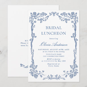 Invitación Elegante Almuerzo Nupcial en Jardín Francés de Azu