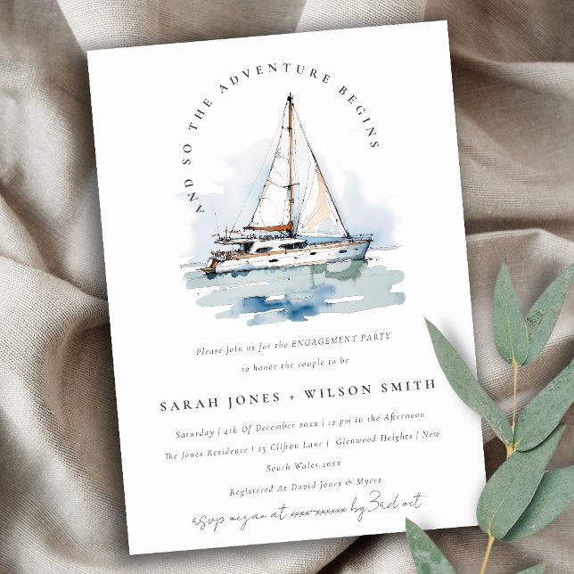 Invitación Elegante Alojamiento De Yates De Navegación Dusky (Subido por el creador)