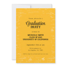 Elegante Amarillo Letra a Mano Graduación de Matem