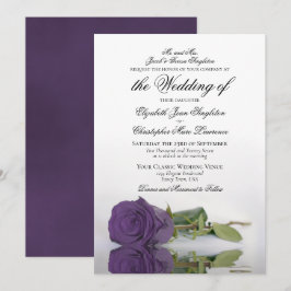 Invitación Elegante Ametist Rosa Boda formal