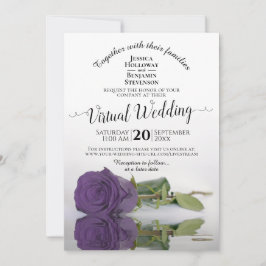 Invitación Elegante Ametist Rosa Boda virtual