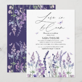 Invitación Elegante amor en flor Novia Shower