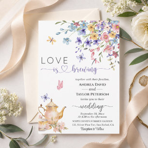 Invitación Elegante amor está preparando el casamiento de lib