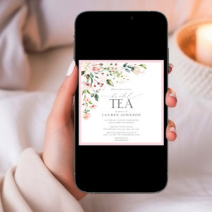 Invitación Elegante Amor Floral Rosa Es Dulce Ducha Bridal