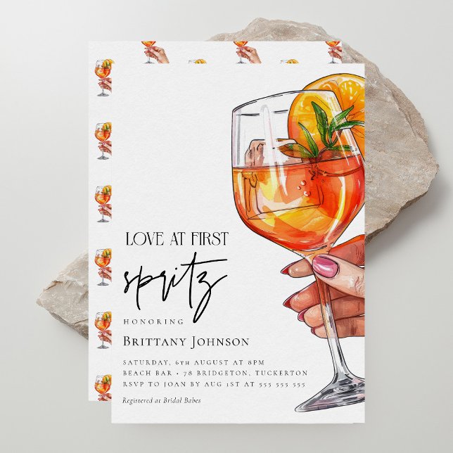 Invitación Elegante amor moderno en primera ducha espritz Bri (Subido por el creador)