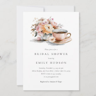 Invitación Elegante amor por el café está en ebullición Desay