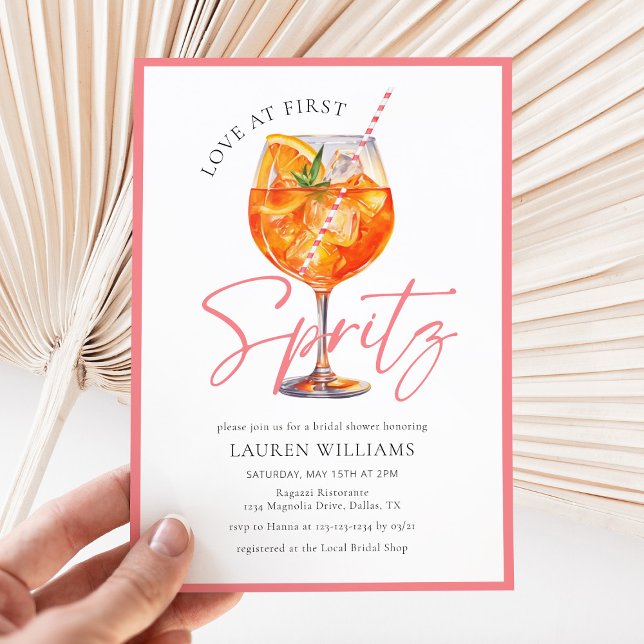 Invitación Elegante Amor Rosa En La Primera Ducha Bridal Spri (Subido por el creador)