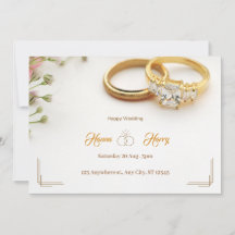 Elegante anillo de bodas con flores Floral
