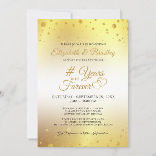 Invitación Elegante Aniversario # AÑOS EN LA ETERNIDAD Oro