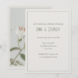 Invitación Elegante Aniversario Art Déco
