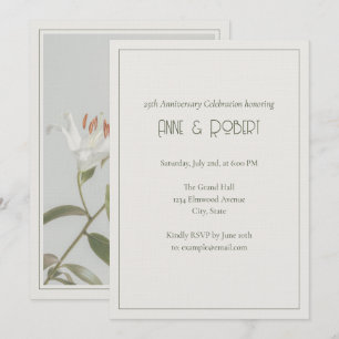 Invitación Elegante Aniversario Art Déco