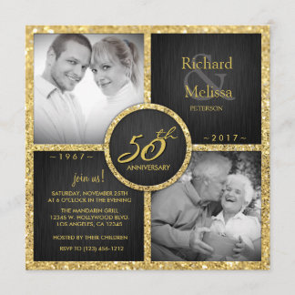 Invitación Elegante Aniversario de Bodas de Oro 50