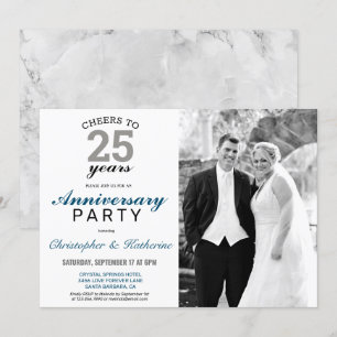 Invitación Elegante Aniversario de Bodas de Plata 25