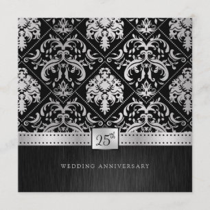 Invitación Elegante Aniversario de Bodas de Plata 25 años