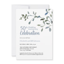 Elegante Aniversario de Bodas de Plata en Acuarela