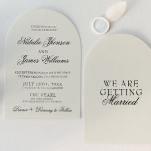 Invitación Elegante Antigua Riqueza Caprichosa Retro Boda con