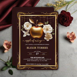 Invitación Elegante Apple de Oro de nuestro Baby Shower Ojo