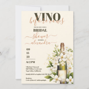Invitación Elegante Aquarela Vino Antes de los Votos Despedid
