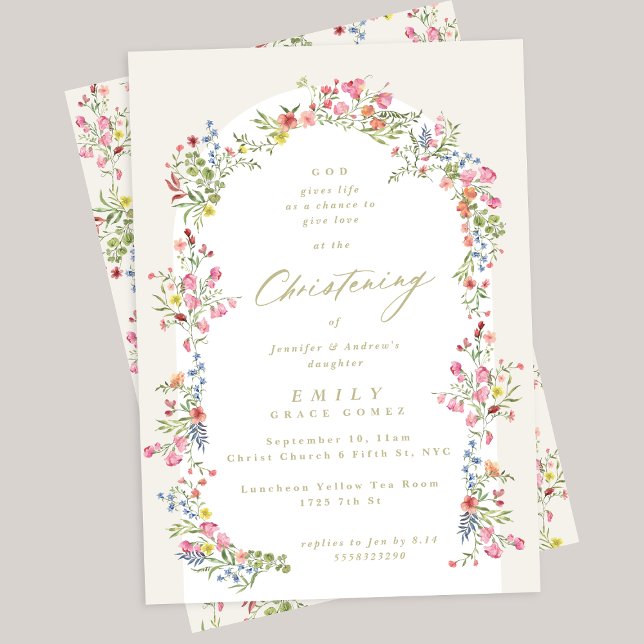 Invitación elegante arancel de resorte floral (Subido por el creador)