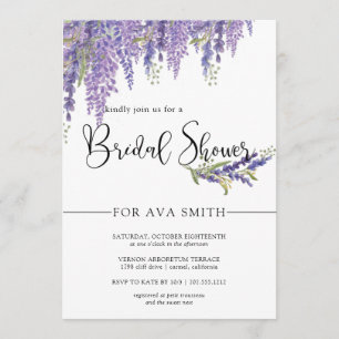 Invitación Elegante árbol de glicinia Ducha de novia