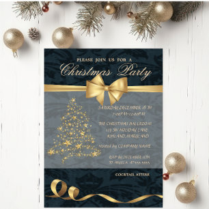 Invitación Elegante árbol de Navidad, arco, fiesta de Navidad