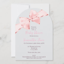 Elegante Arch Rosa Coquette Bow Chica Baby Shower