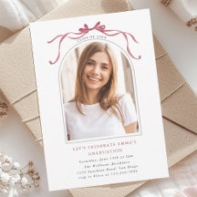 Elegante Arco de Fiesta de Graduación con Lazo Ros