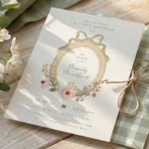 Elegante Arco de Floral Niña Verde Musgo Enmarcado