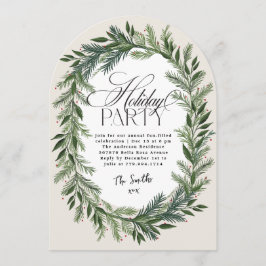Invitación Elegante arco de Navidades del feriado botánico