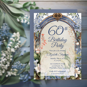 Invitación Elegante Arco floral Barroco Fiesta de Cumpleaños