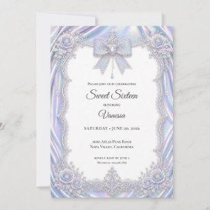 Invitación Elegante Arco Iris Dulces 16