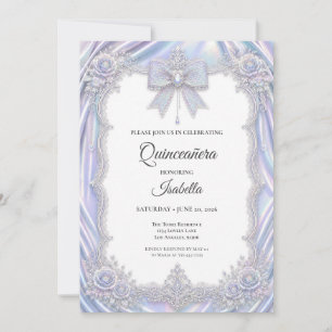 Invitación Elegante Arco Iris Quinceañera