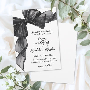 Invitación Elegante Arco Negro Boda Caprichosa