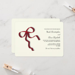 Invitación Elegante arco rojo dibujado a mano - Minimalista m