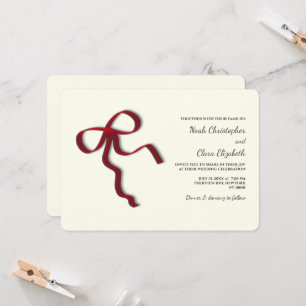 Invitación Elegante arco rojo dibujado a mano - Minimalista m