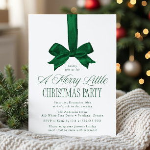 Invitación Elegante Arco Verde Fiesta Alegre de Navidad