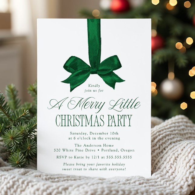 Invitación Elegante Arco Verde Fiesta Alegre de Navidad (Subido por el creador)