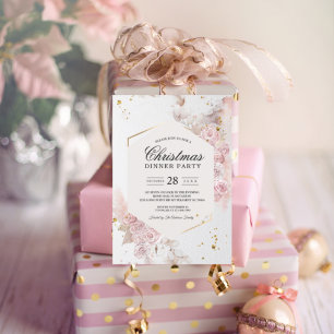 Invitación Elegante armazón color rosa pastel