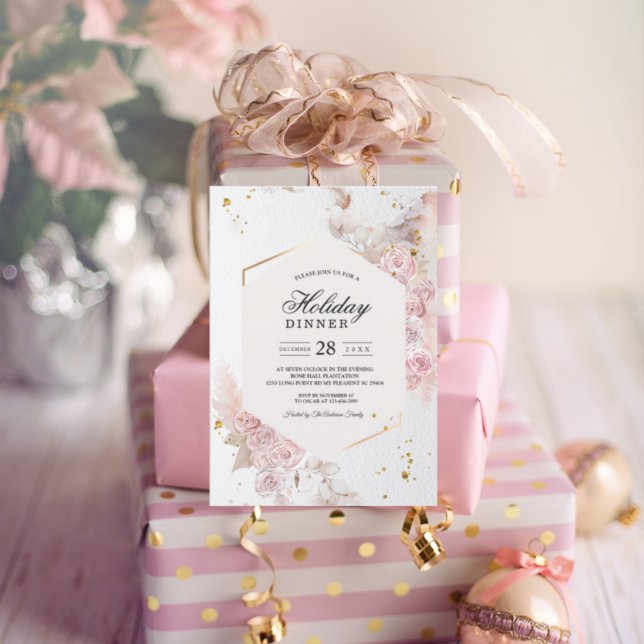 Invitación Elegante armazón color rosa pastel (Subido por el creador)