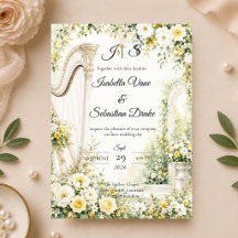 Elegante Arpa de Jardín Romance Boda