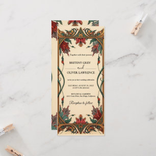 Invitación Elegante Art Nouveau Mucha vintage Boda floral