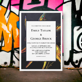 Invitación Elegante artista Resumen Boda de Moda minimalista
