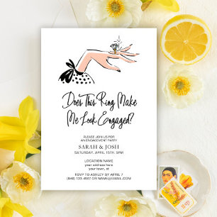 Invitación Elegante Aspecto Involucrado Compromiso con guión