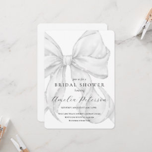 Invitación Elegante, atando el nudo de la ducha nupcial arco