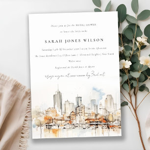 Invitación Elegante Atlanta Georgia Paisaje Bridal Shower