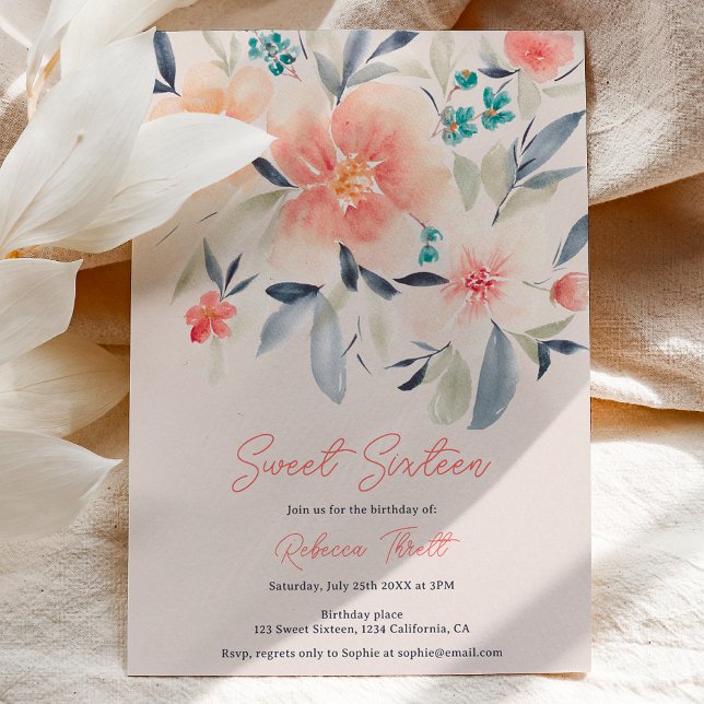 Invitación Elegante audaz floral otoño boho tierra dulce 16 (Subido por el creador)